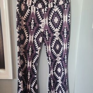 Geometric Purple Women's Pants
